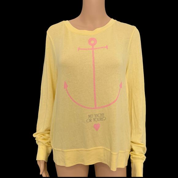 NEW Wildfox My Yacht or Yours Summer Sailing Sweater L - Picture 3 of 11